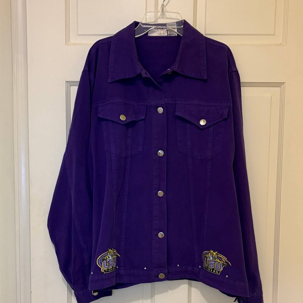 Purple LSU Women's Jean Jacket